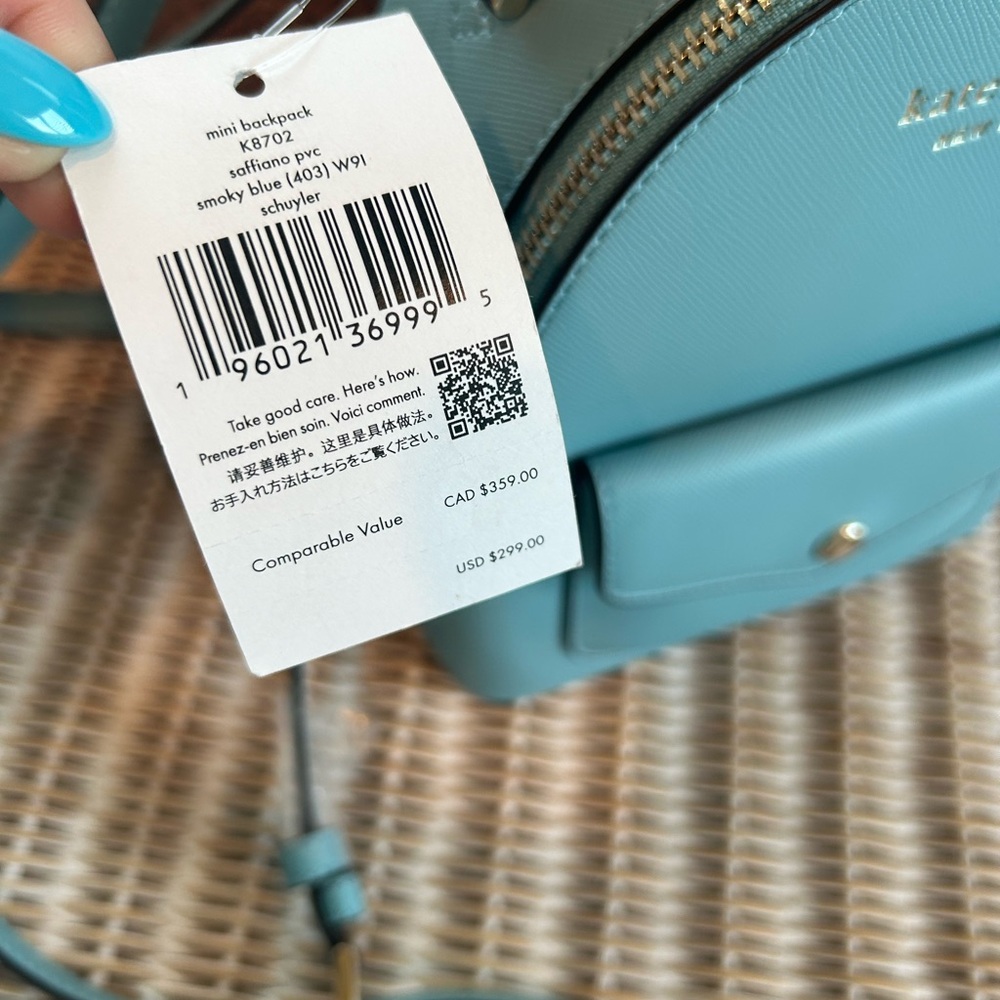 Kate Spade Schuyler Mini Backpack Smoky Blue - Picture 8 of 11